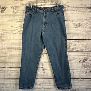 Womens VTG Sandy River Plaid Flannel Lined Denim Jeans Heavy Cotton Utility 12